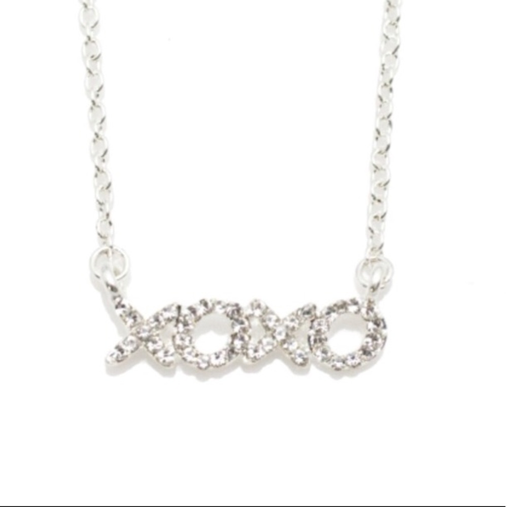 New 18K White Gold and Swarovski Crystal Necklace
